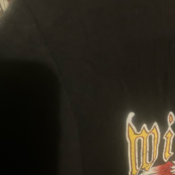 Black Very Soft Lace Up Rainbow Skull & Wings Rock & Roll Festival Short Sleeve - Picture 10 of 11